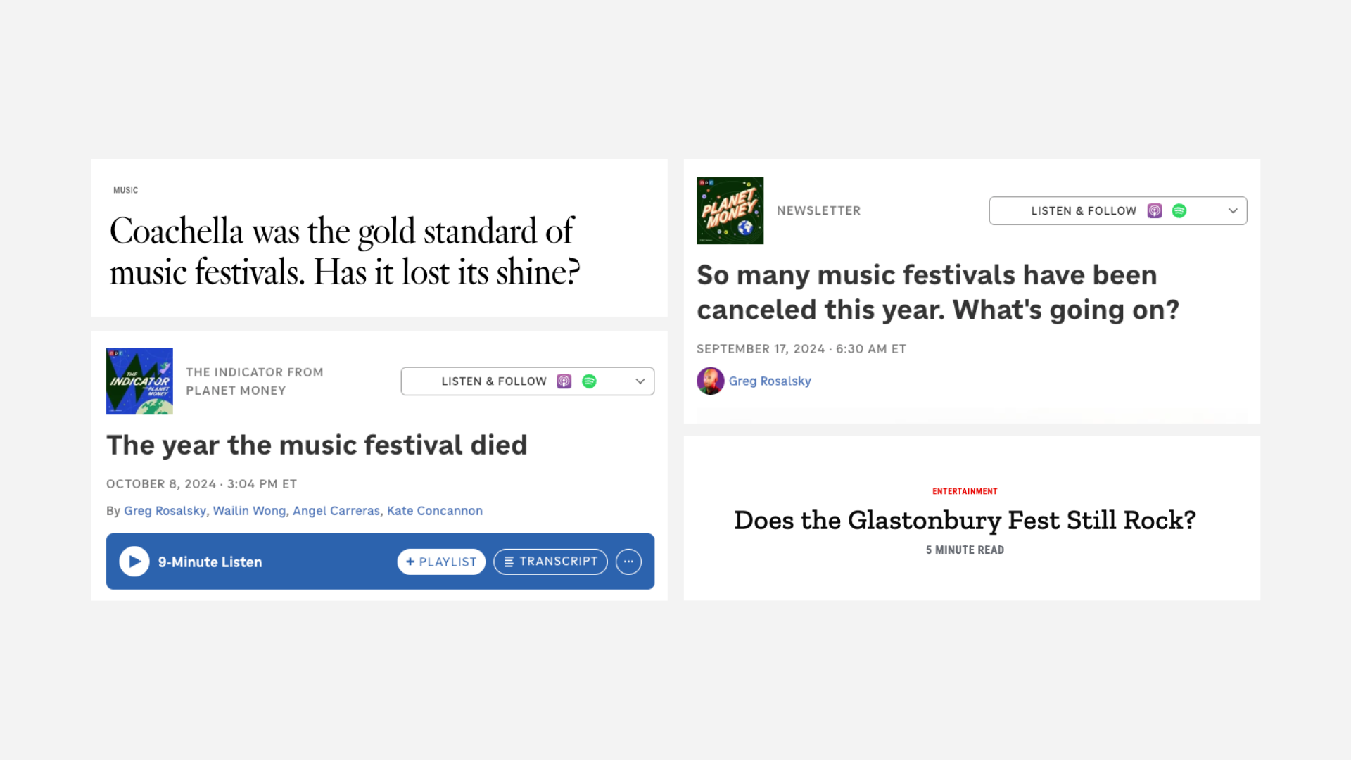Festival Headlines