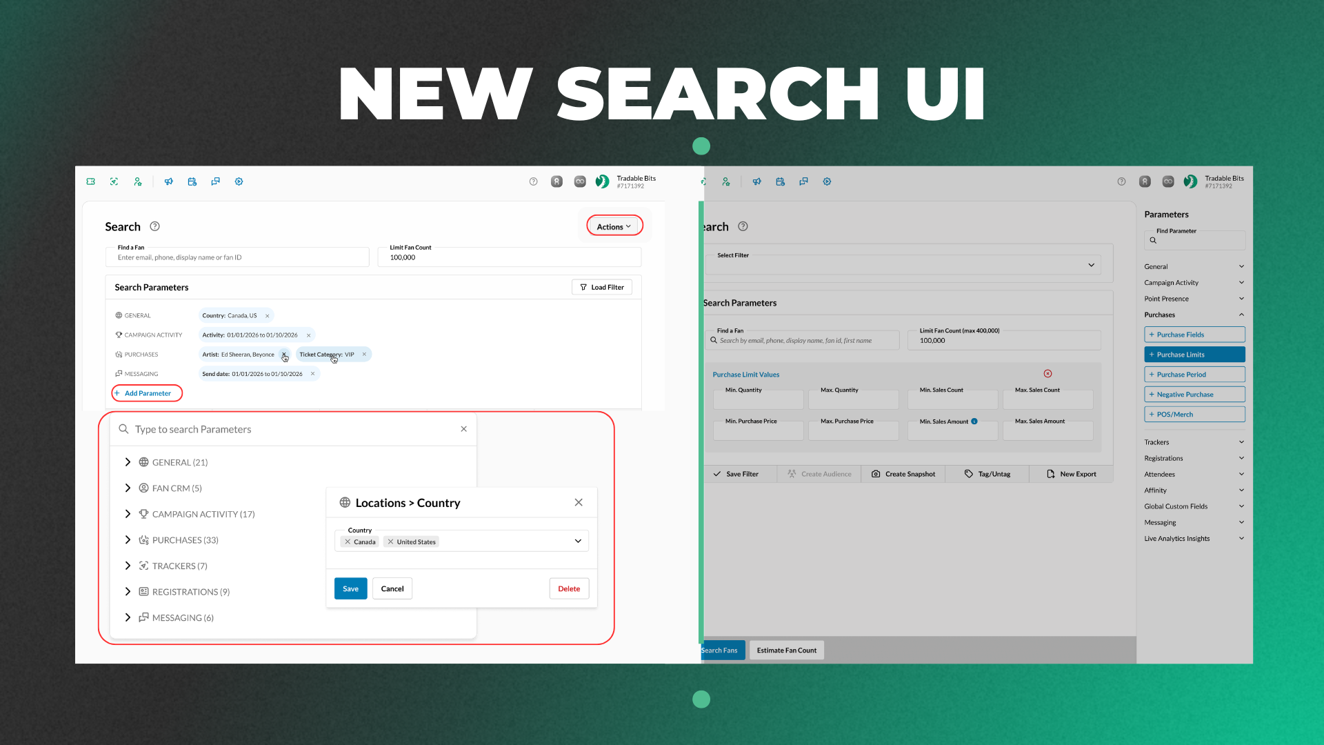 New Search UI