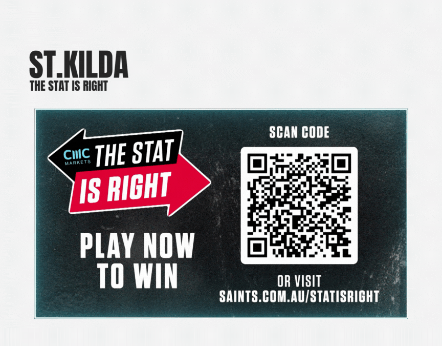 St Kilda Stat is right broadcast QR