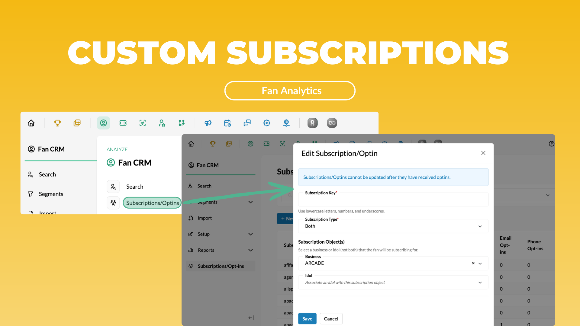 Custom Subscriptions/Opt-ins