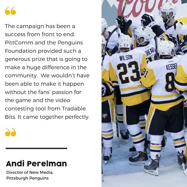 Quote from Andi Perelman, Director of New Media, Pittsburgh Penguins