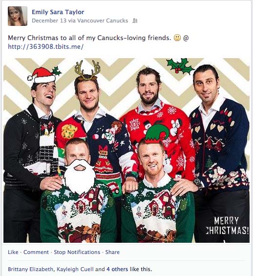 Viral eCard app connects Canucks with fans for holidays