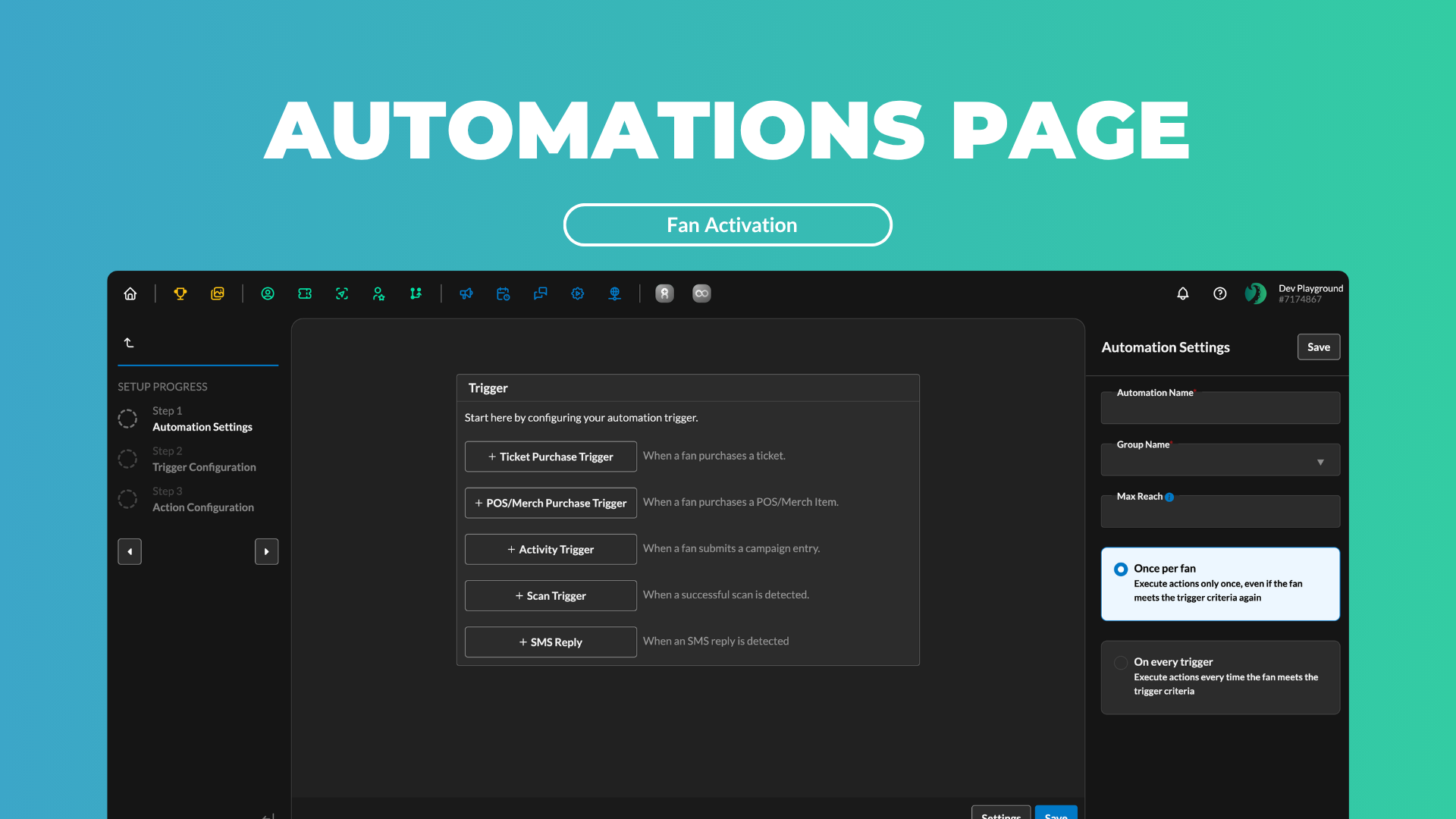 Automations Page