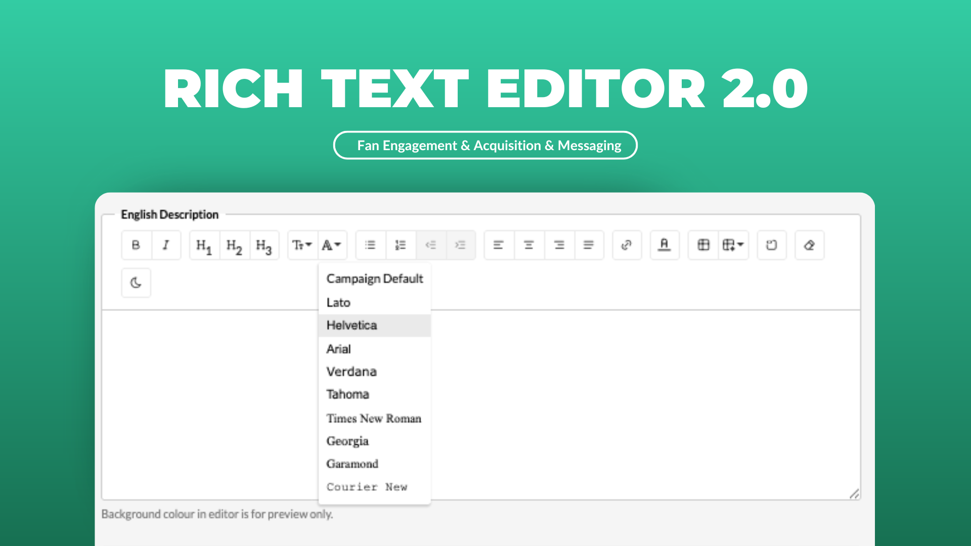 Rich Text Editor Enhancements 2.0
