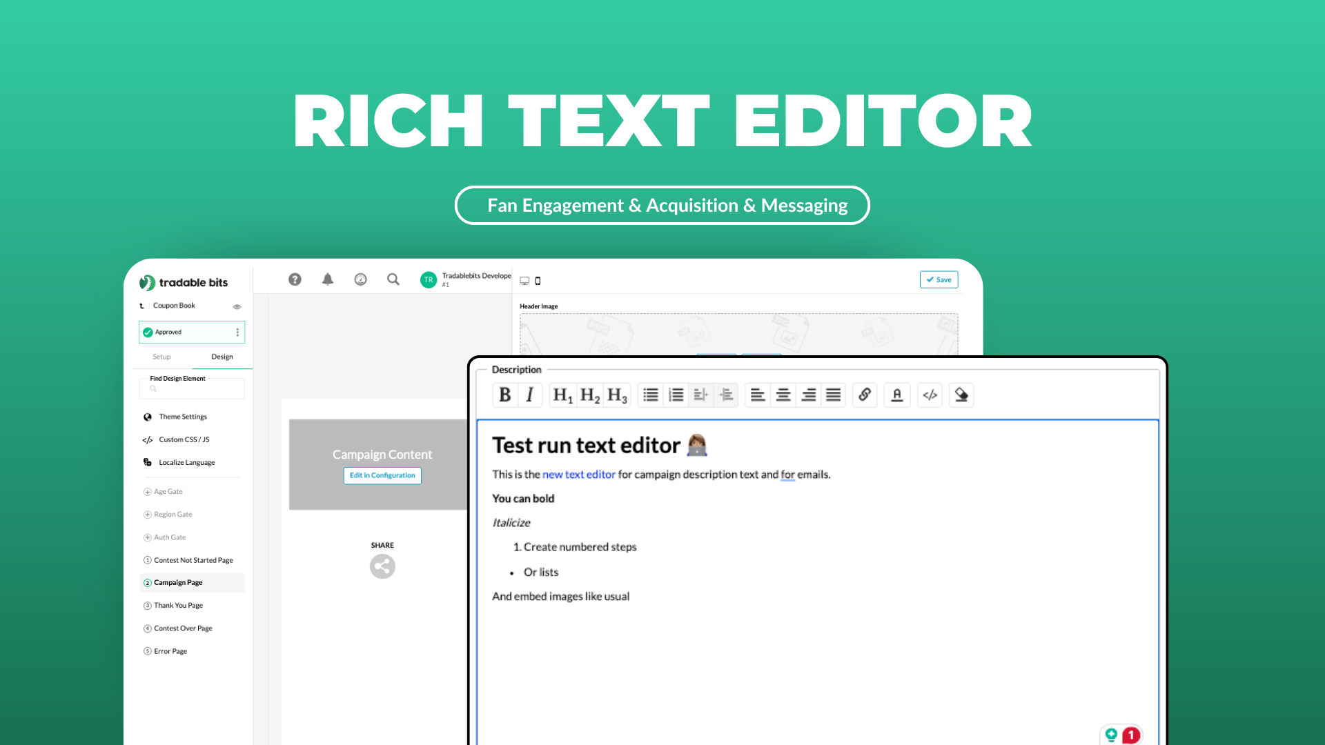 New Rich Text Editor