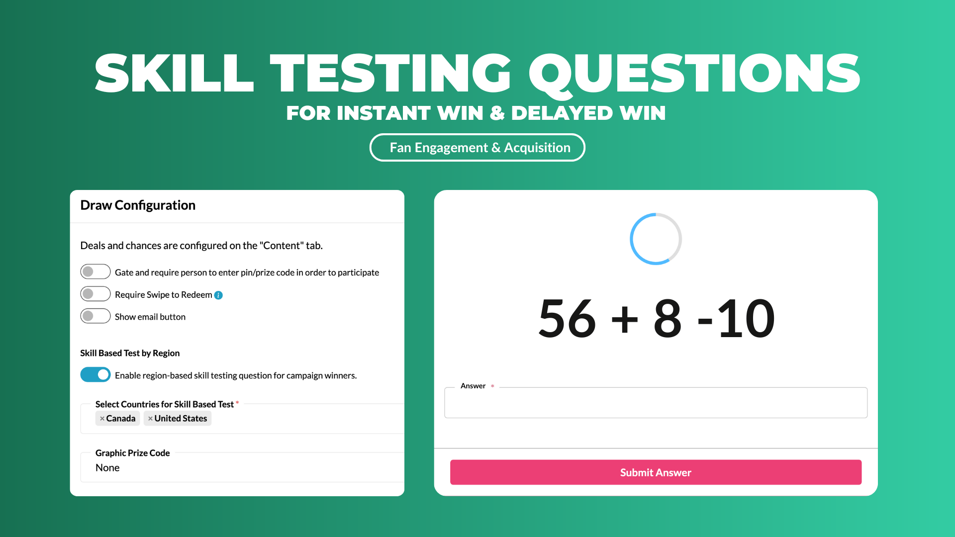 Skill Testing Questions for Delayed Win and Instant Win